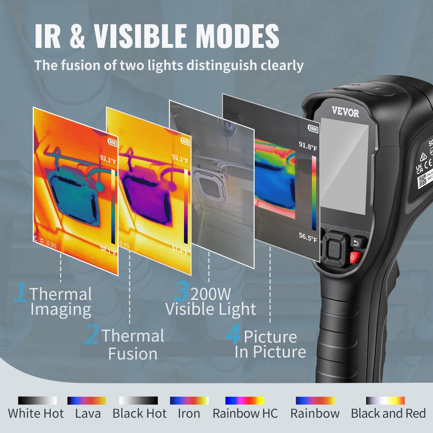Infrarot-Wärmebildkamera Sichtbare Lichtkamera 2MP IR-Auflösung 240x180