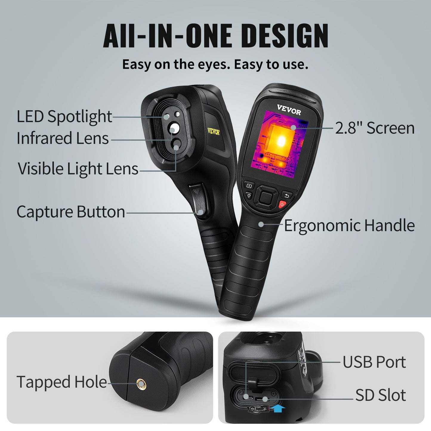 Infrarot-Wärmebildkamera Sichtbare Lichtkamera 2MP IR-Auflösung 240x180