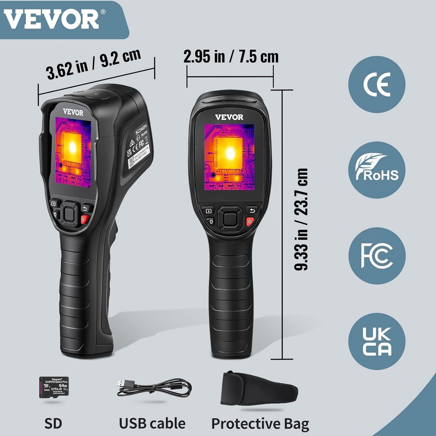 Infrarot-Wärmebildkamera Sichtbare Lichtkamera 2MP IR-Auflösung 240x180