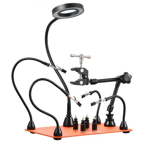 Magnetische helfende Hände Lötstation 3-fache Vergrößerung Lampe Air Gun Halter