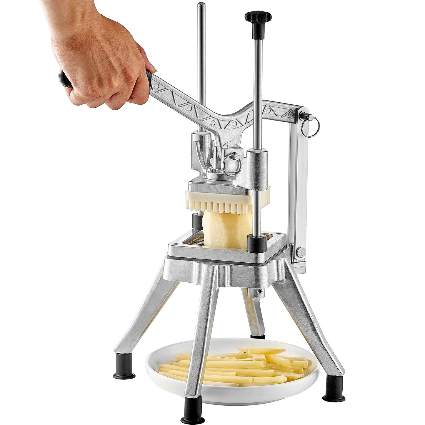 Commercial Vegetable Fruit Chopper 3/8″ Blade Heavy Duty Professional Food Dicer Kattex French Fry Cutter Onion Slicer Stainless Steel for Tomato Pepper Potato Mushroom Shredding