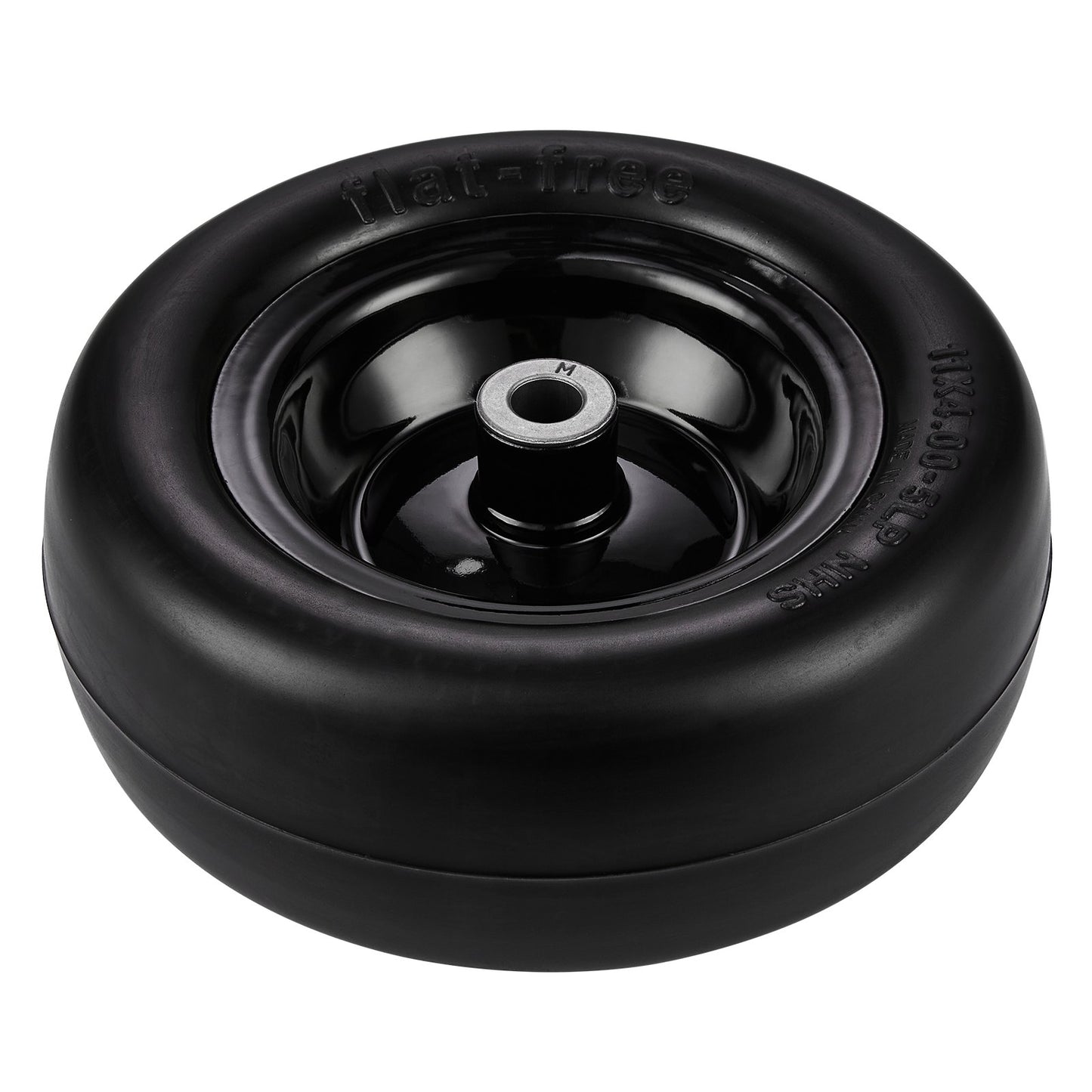 Lawnmower Tire with Rim, 11x4-7" Tubeless Tractor Tire, 2-Pack Tire and Wheel Assembly, Flat-Free PU Tire, 3.4" Centered Hub, 3/4" Bushing Size, 20pcs Adapters for Riding Mowers Lawn Tractors