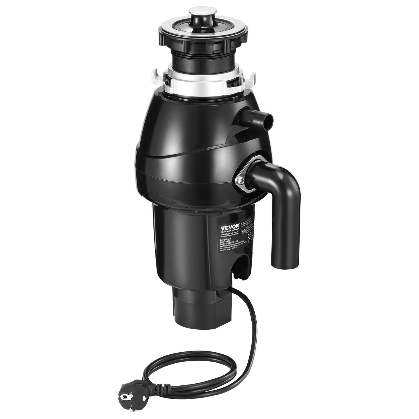 Sophantering 3/4 HP Kontinuerlig matavfallshantering 3930 RPM EZ Connect
