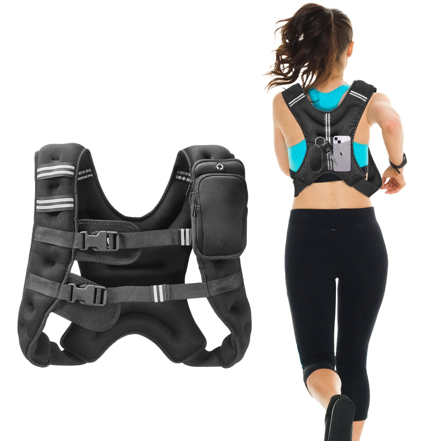 16lb Weighted Vest for Men, Women, Strength Training Workout Equipment