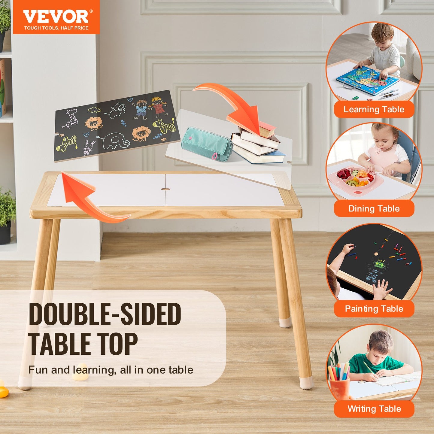 Sensory table for toddlers Activity table for children with double-sided tabletop