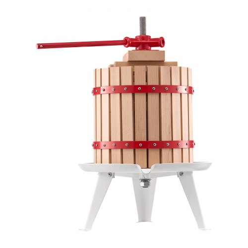 Fruit Wine Press Manual Press for Winemaking 3.2 Gal/12L Wood Basket