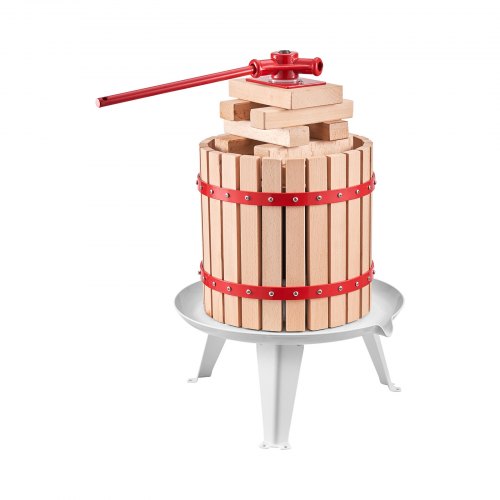 Fruit Wine Press Manual Press for Winemaking 3.2 Gal/12L Wood Basket