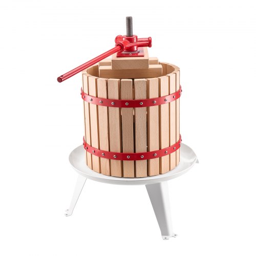Fruit Wine Press Manual Press for Winemaking 3.2 Gal/12L Wood Basket