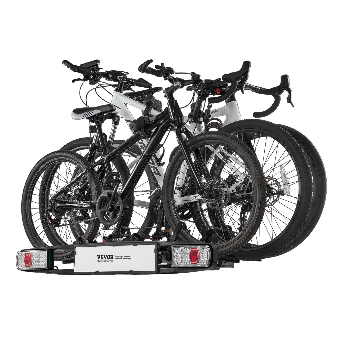 Bicycle carrier for 3 bicycles Foldable bicycle carrier for couplings Fits 5 cm receivers