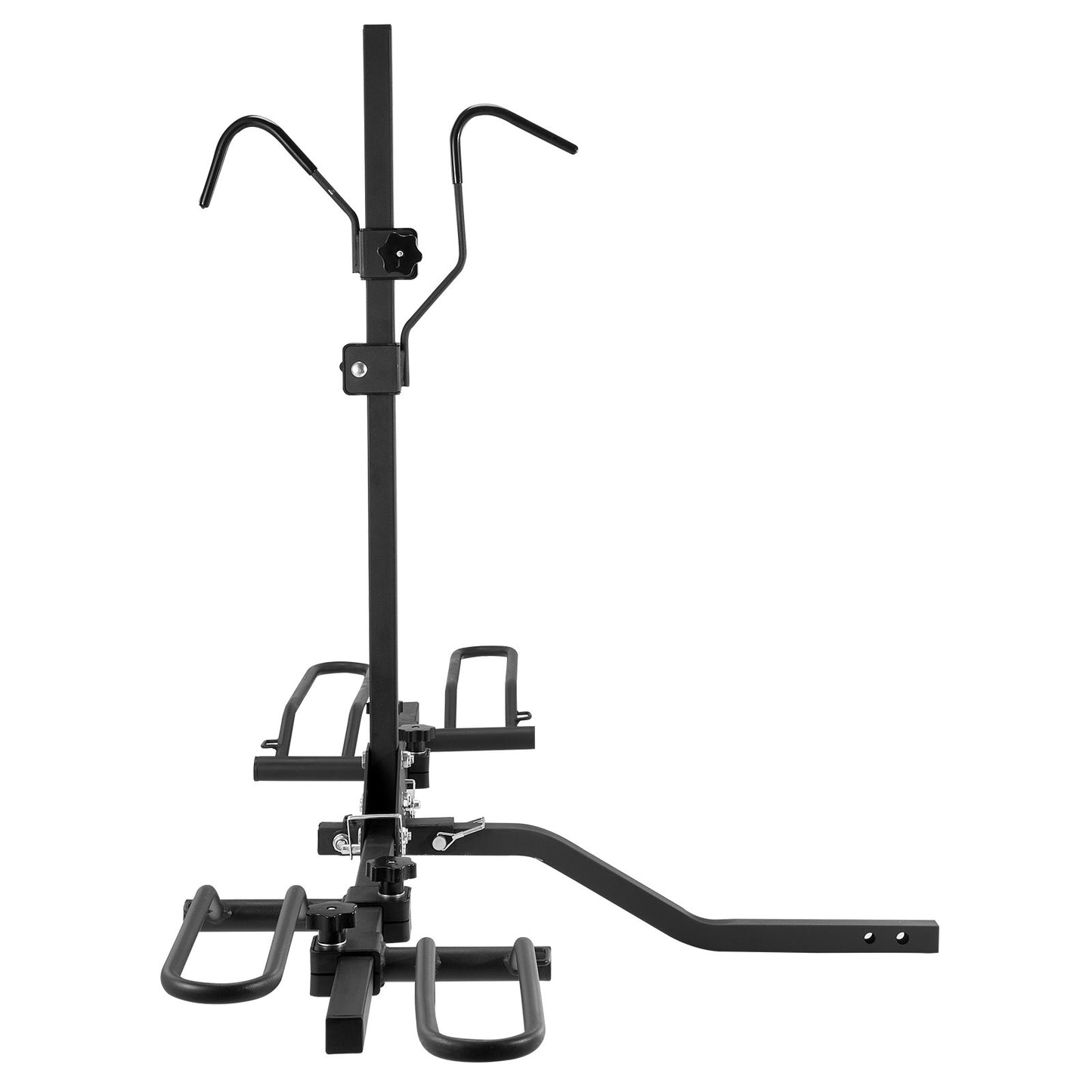 Hitch Mount Bike Rack, 2-Bike Platform Style, 80 LBS Max Capacity Bike Rack Hitch for 1.25-/2-Inch Receiver, Titling and Folding Bike Rack with Tires up to 2.4" Wide, for Car, SUV, Truck, RV, Rectangular Interface