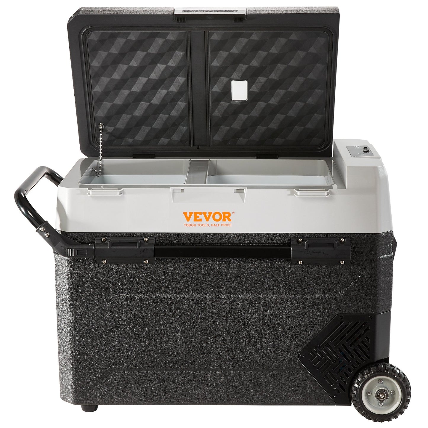 Tragbarer Auto-Kühlschrank mit Gefrierfach, Kompressor, 56 Qt, Dual Zone, für Wohnmobil