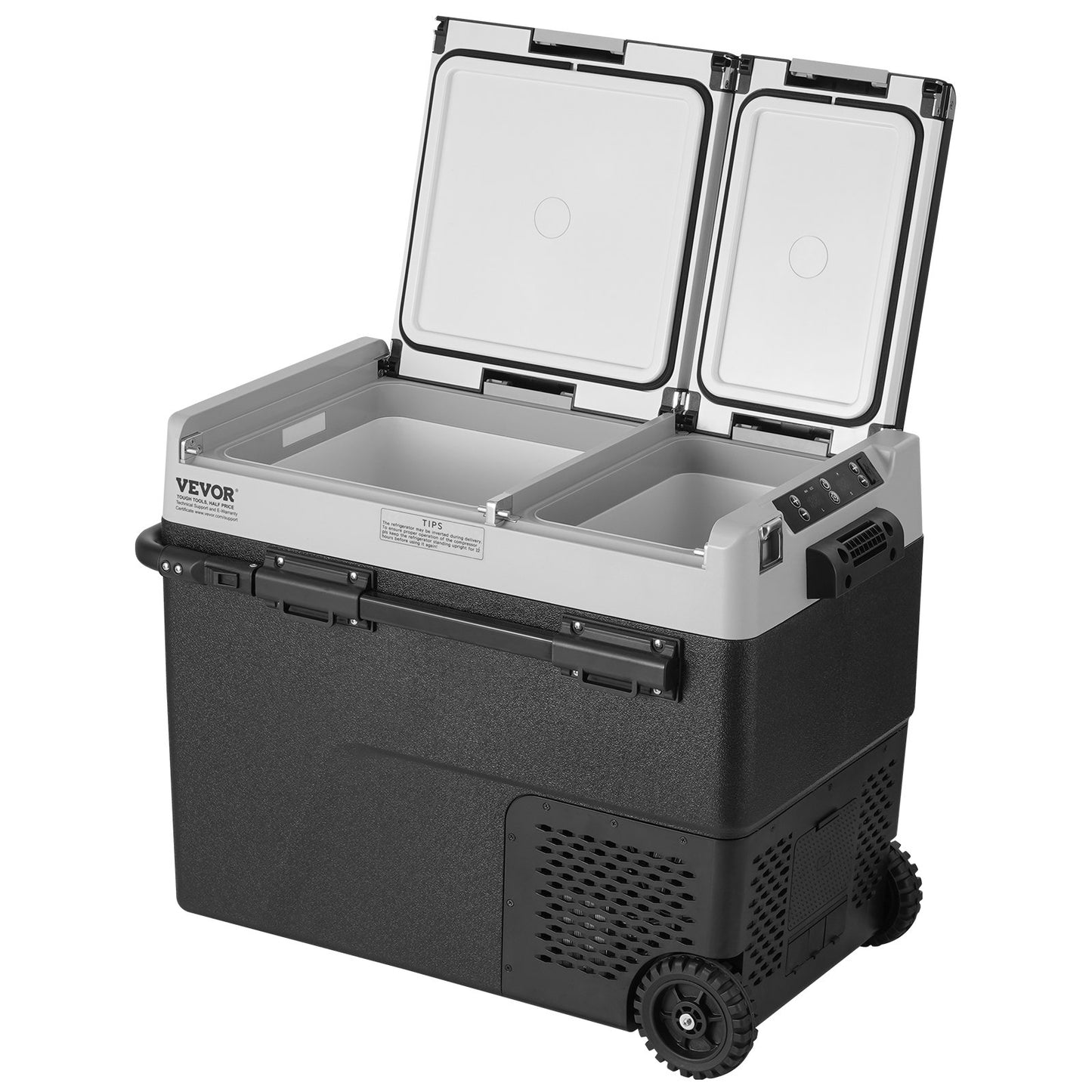 Portable Car Refrigerator Freezer Compressor 58 L Dual Zone for Home Car