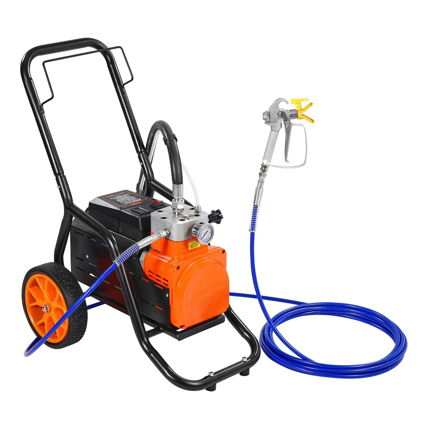Cart Airless Paint Sprayer Membran Paint Airless Sprayer 1700W Elektrisk