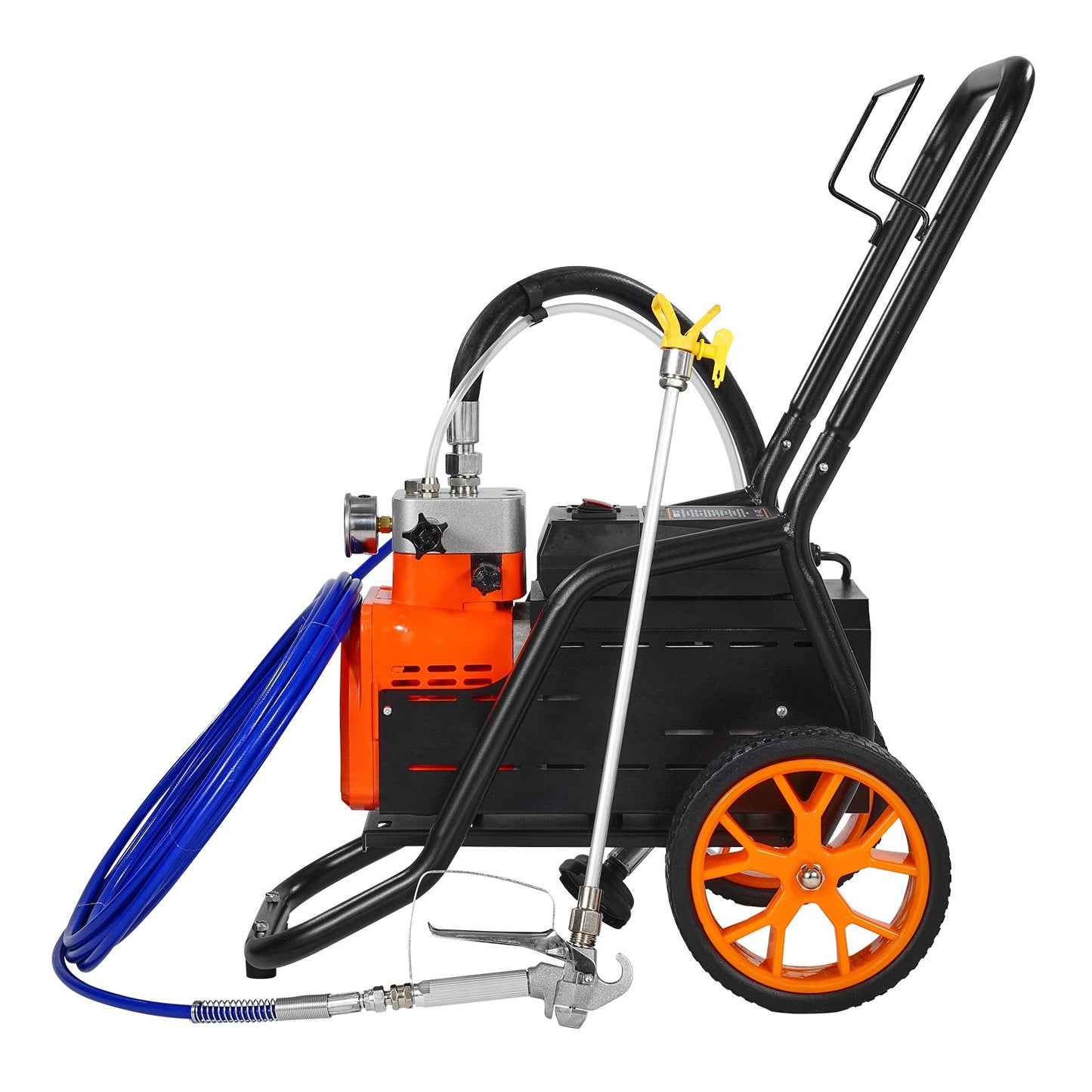 Cart Airless Paint Sprayer Membran Paint Airless Sprayer 1700W Elektrisk