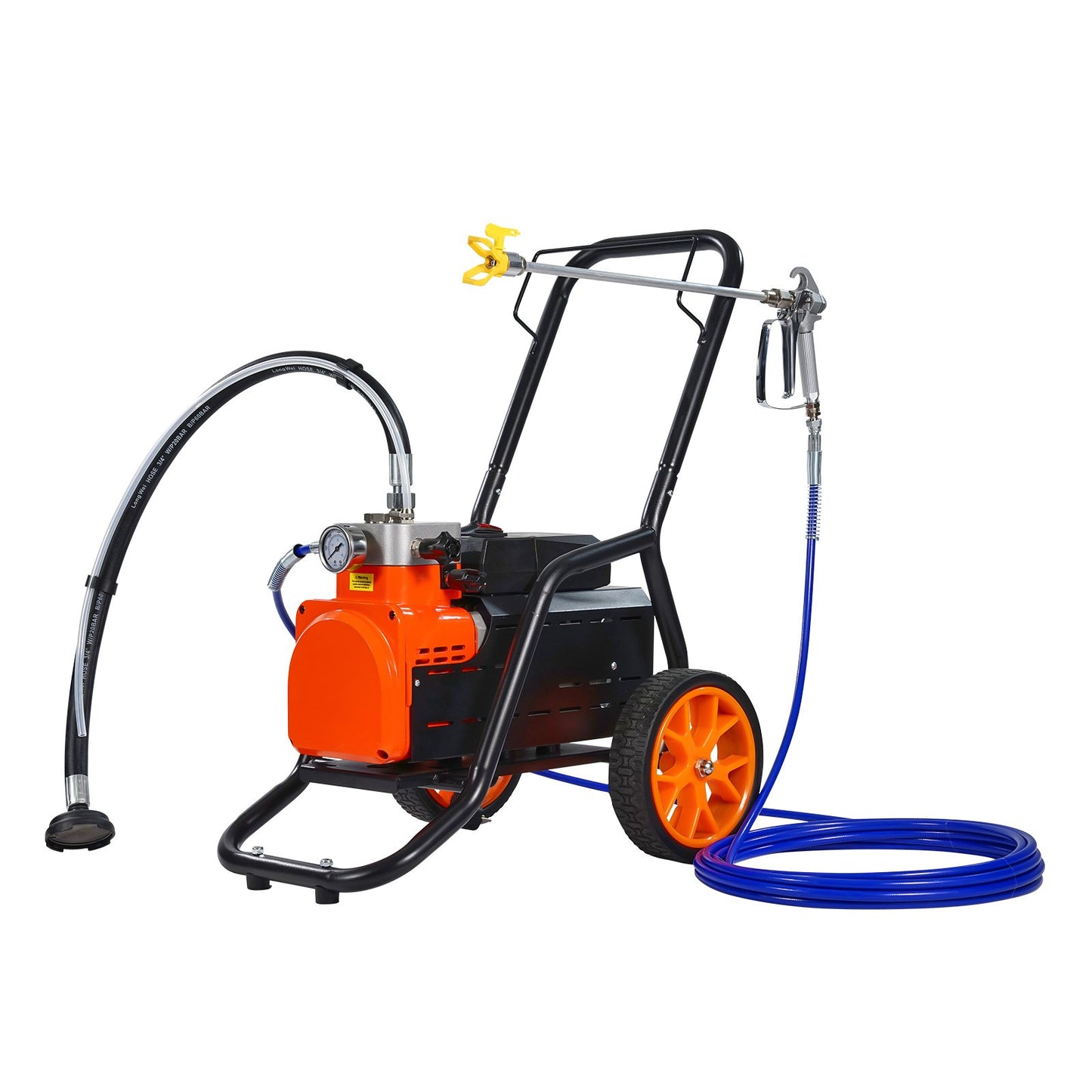 Cart Airless Paint Sprayer Membran Paint Airless Sprayer 1700W Elektrisk