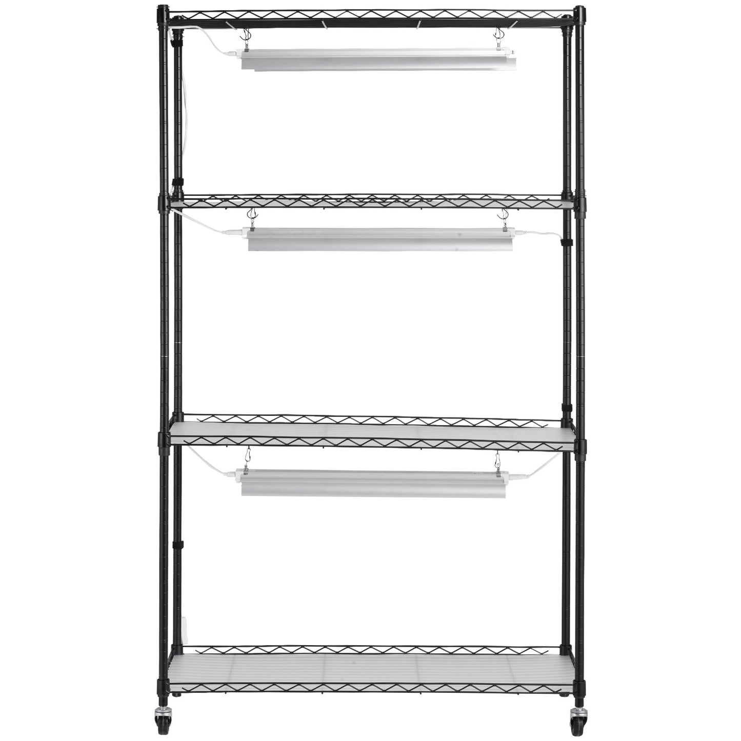 Plant Stand with Grow Lights 4 Tiers 90W 59" Tall Plant Grow Shelf