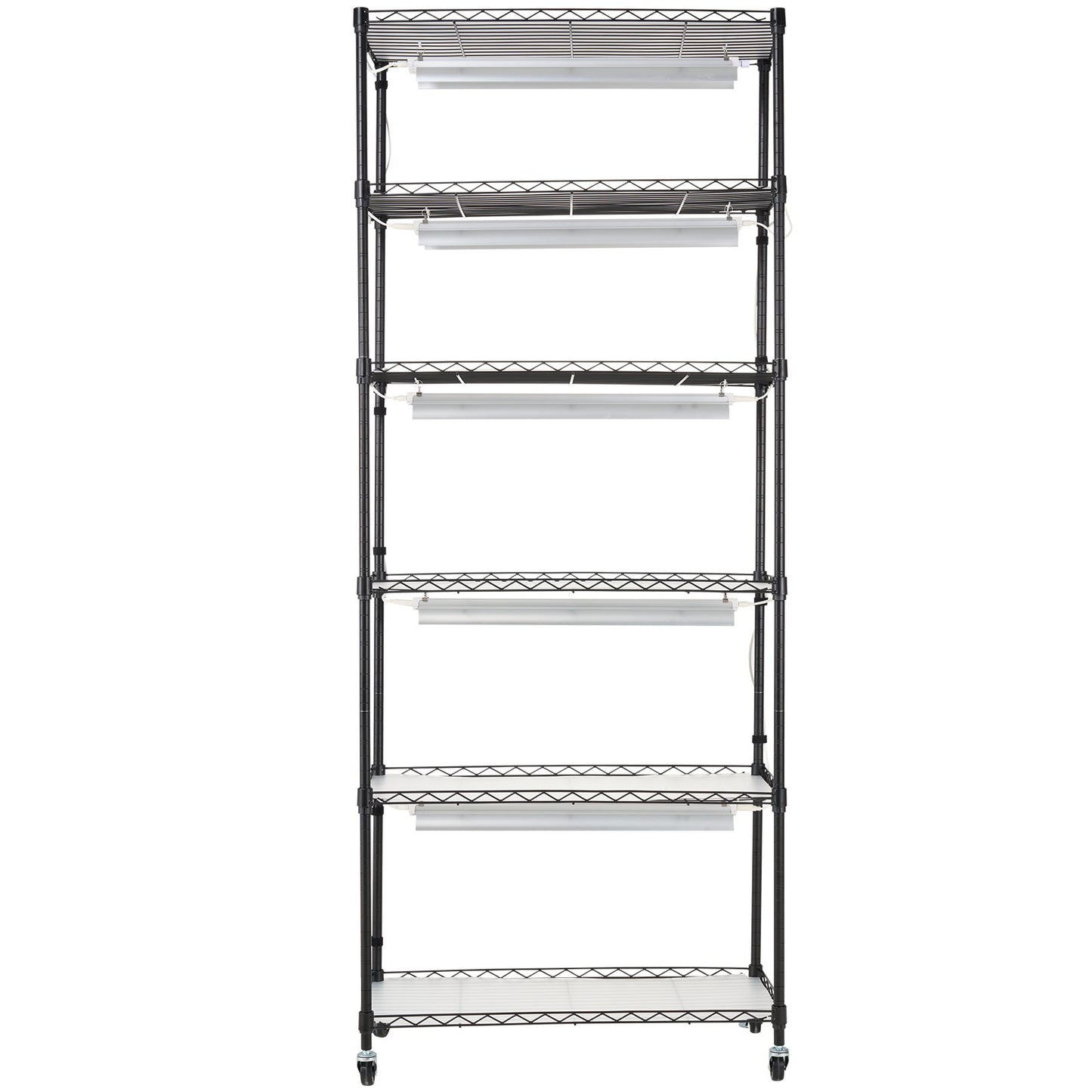 DIY Plant Stand med Grow Lights 6 Eters 192W 70,9" Tall Plant Grow Hylla