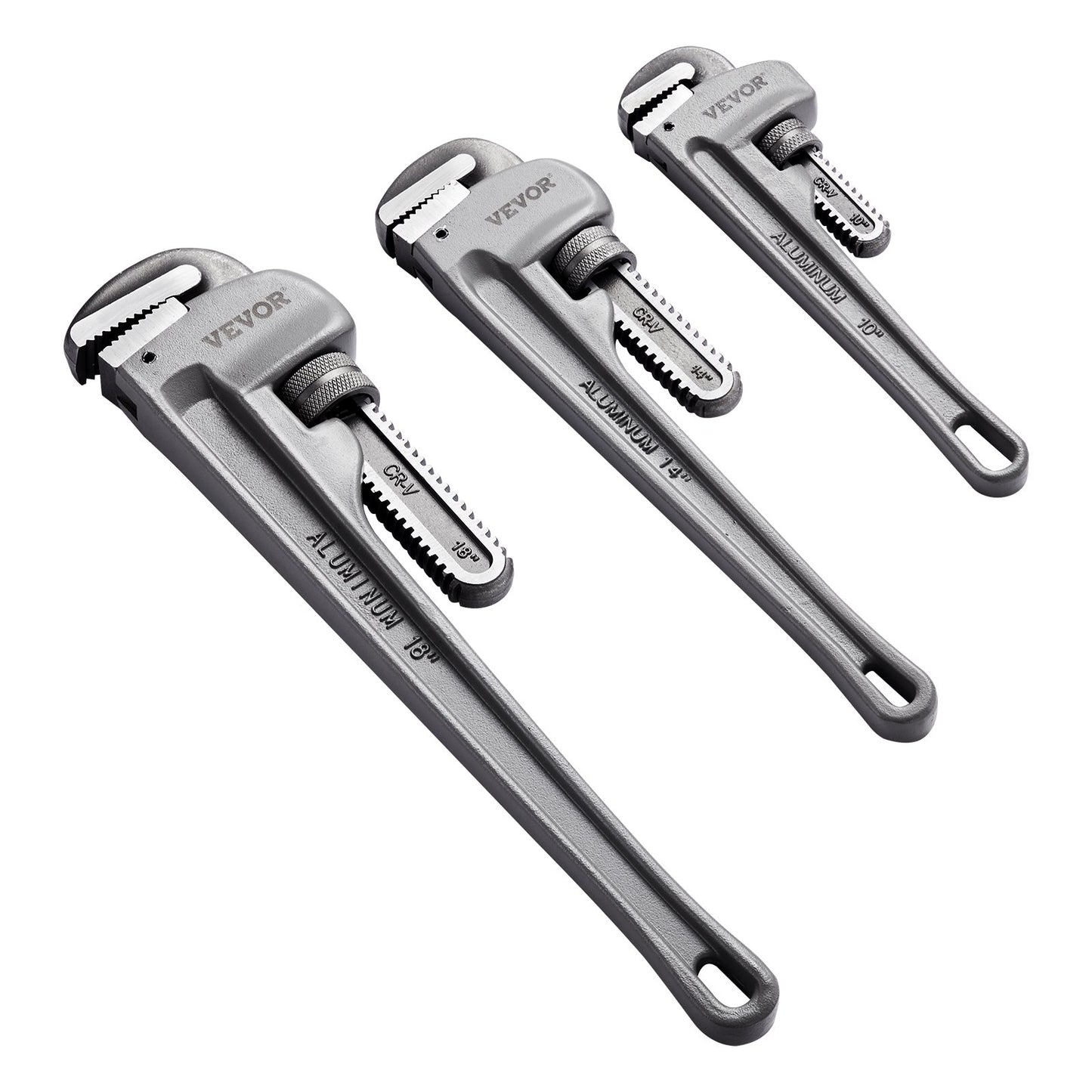 3ST aluminium rakt rör skiftnyckelset 10/14/18 i VVS skiftnyckel CRV käke