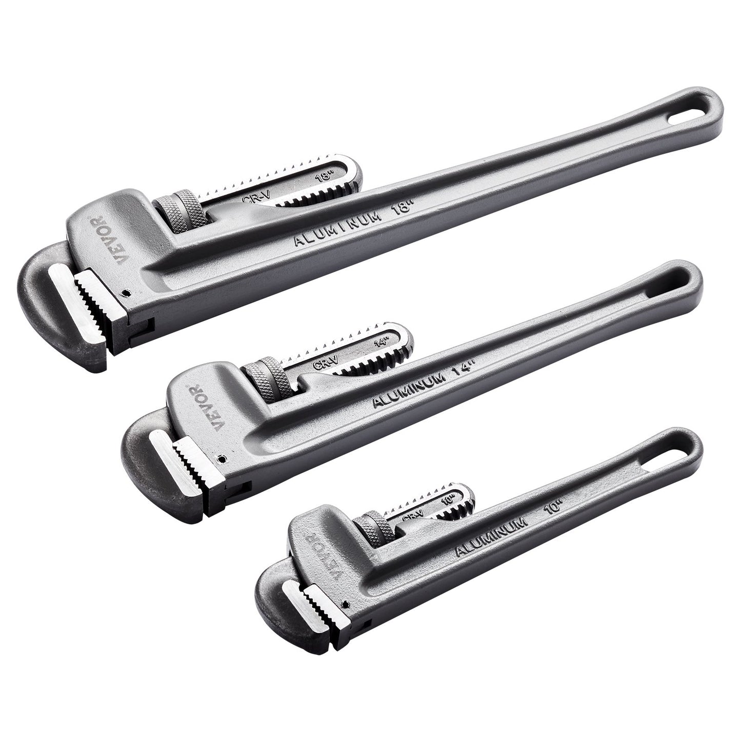 3ST aluminium rakt rör skiftnyckelset 10/14/18 i VVS skiftnyckel CRV käke