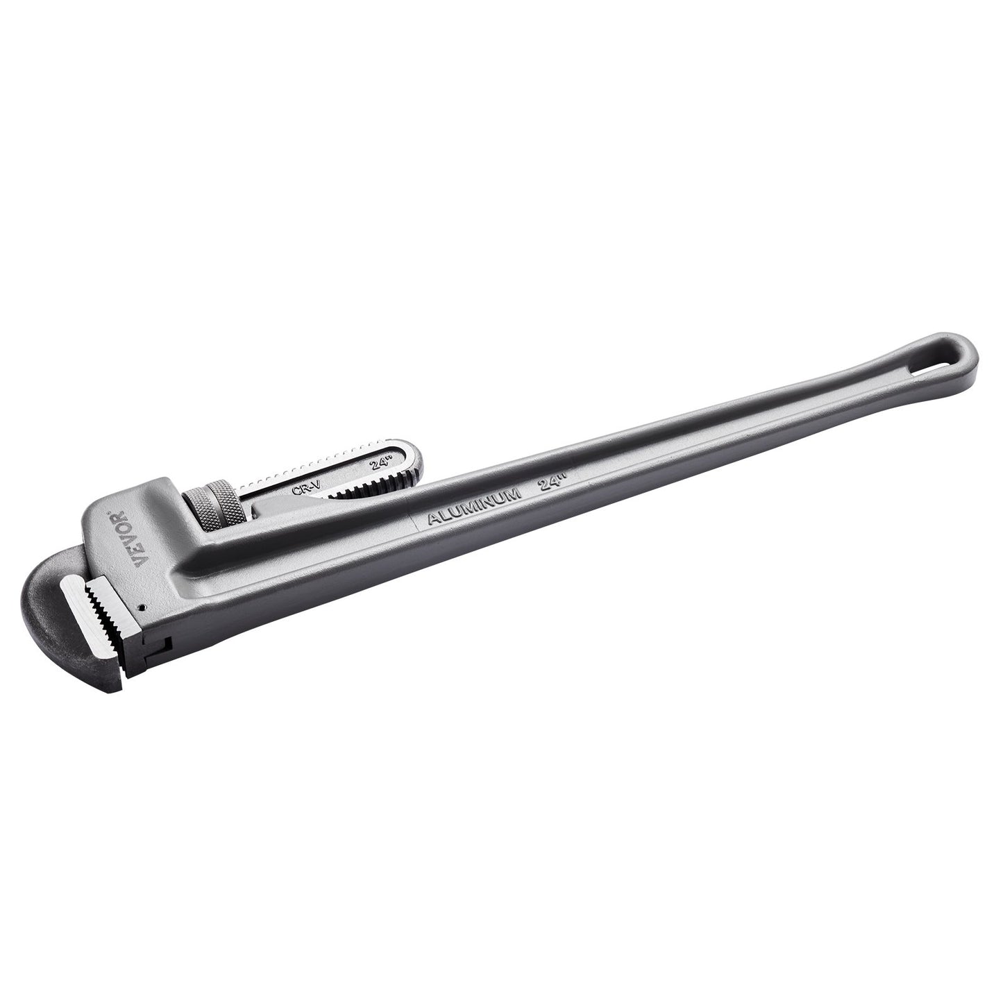Aluminum straight pipe wrench 24 in adjustable plumbing wrench CRV jaw