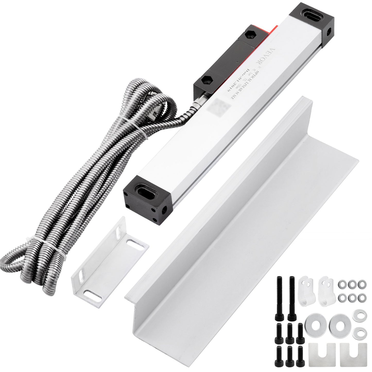 Lathe linear scale 150mm linear glass scale, high accuracy 0.0002" optical length, precision linear scale, aluminum body for drilling, grinding, milling Lathe machine with accessories