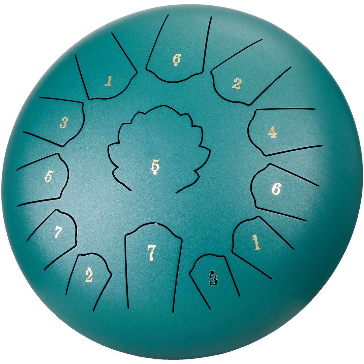 Steel Tongue Drum 12 in 13 tones rain drum for outside C major green