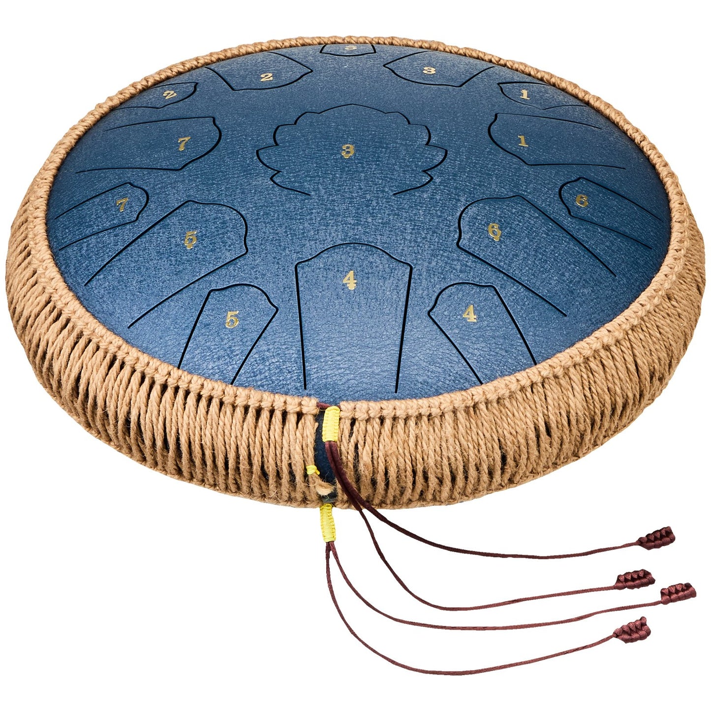 Steel Tongue Drum 14 in 15 Notes Rain Drum for Outside D Major Navy Blue