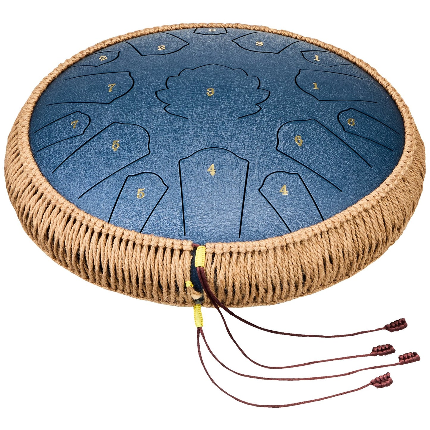 Steel Tongue Drum 14 in 15 Tones Rain Drum for Outside C Major Navy Blue