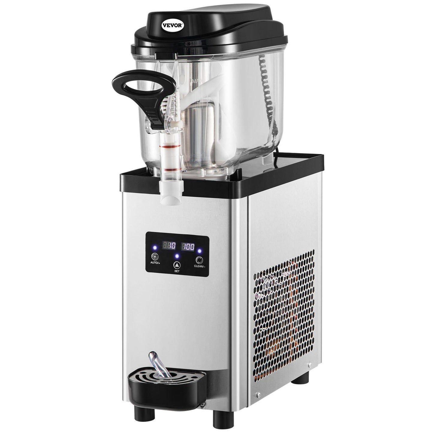 Commercial Slushy Machine, 6L/1,6 Gallons 25 koppar Single-Bowl, 705W 220V, rostfritt stål Margarita Smoothie Frozen Drink Maker, Slushie Machine för stormarknader Kaféer Restauranger Barer Hemanvändning