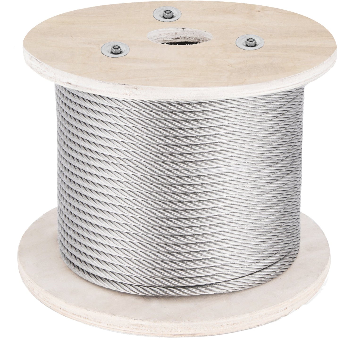 316 Stainless Steel Cable, 500 FT Stainless Steel Wire Rope with 5/32 Inch Diameter and 1x19 Construction, 3300 LBS Breaking Strength Steel Cable for Outdoor Railing DIY Balustrade