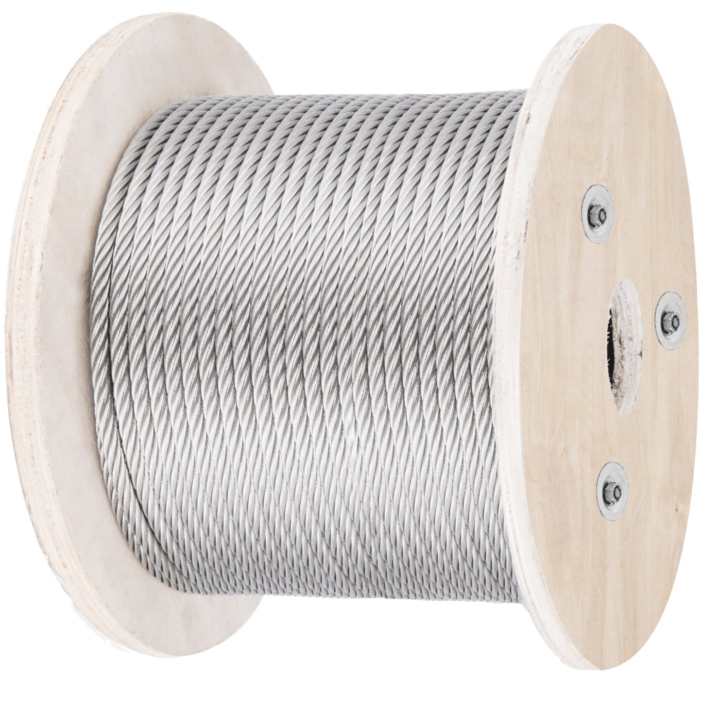 316 Stainless Steel Cable, 500 FT Stainless Steel Wire Rope with 5/32 Inch Diameter and 1x19 Construction, 3300 LBS Breaking Strength Steel Cable for Outdoor Railing DIY Balustrade