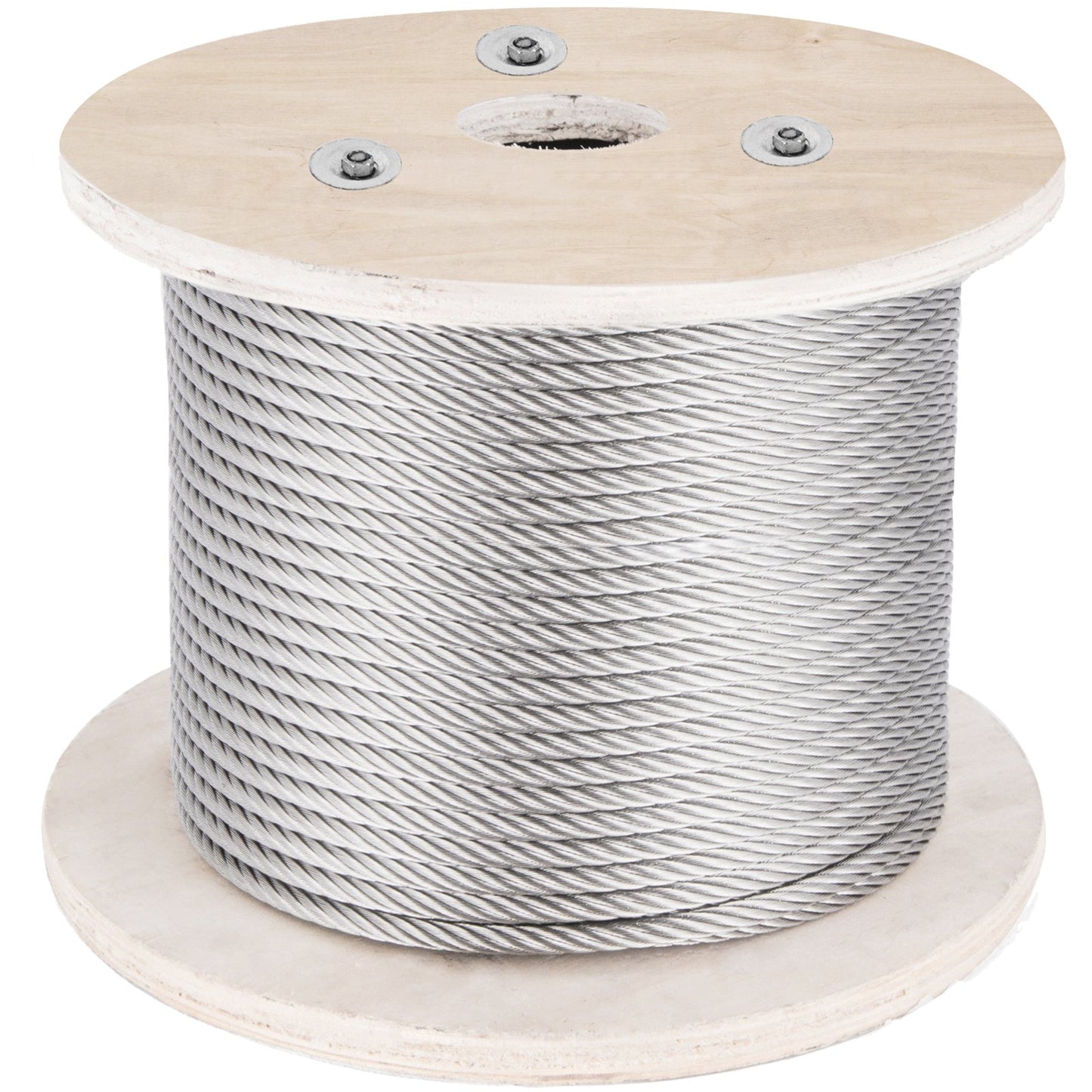 316 Stainless Steel Cable, 500 FT Stainless Steel Wire Rope with 5/32 Inch Diameter and 1x19 Construction, 3300 LBS Breaking Strength Steel Cable for Outdoor Railing DIY Balustrade