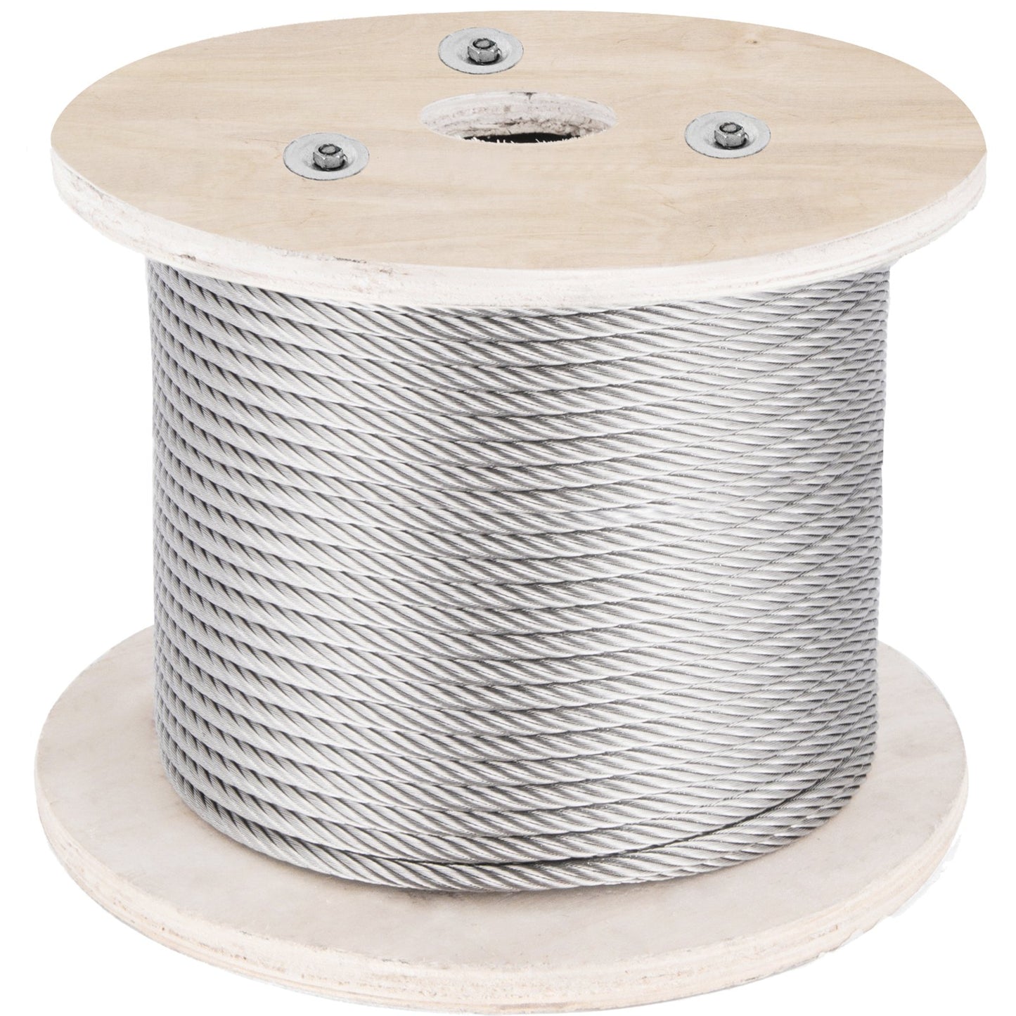 316 Stainless Steel Cable, 500 FT Stainless Steel Wire Rope with 5/32 Inch Diameter and 1x19 Construction, 3300 LBS Breaking Strength Steel Cable for Outdoor Railing DIY Balustrade