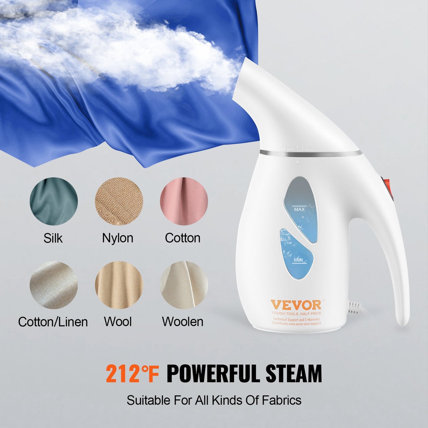 Portable Handheld Fabric Steamer Wrinkle Remover Clothes Iron 800W