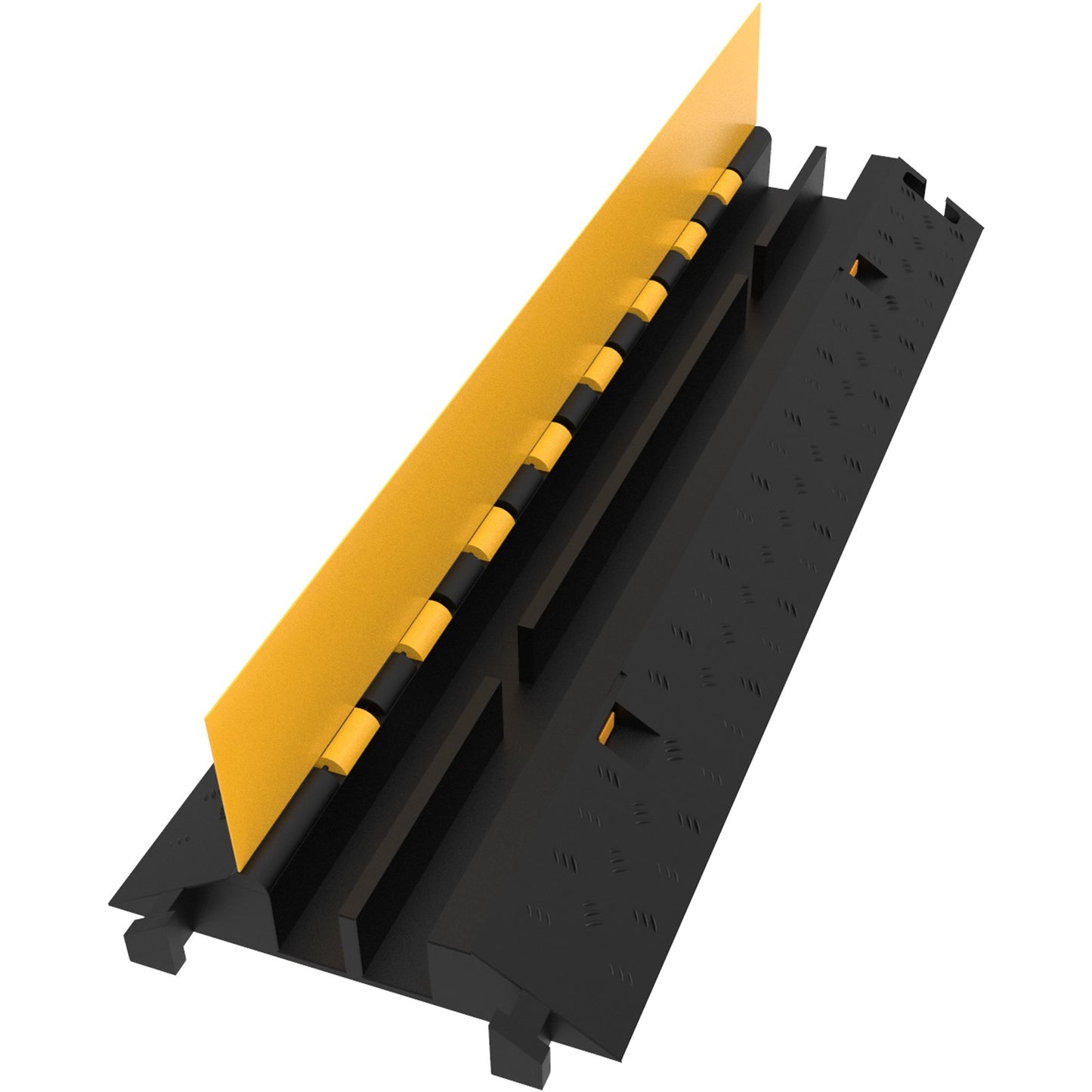 4er-Pack Gummi-Kabelschutzrampe, 2-Kanal, strapazierfähig, 66.000 lbs Tragkraft, Kabelschutzrampe, Speed Skin, Auffahrtsschlauch, Kabelrampen-Schutzabdeckung