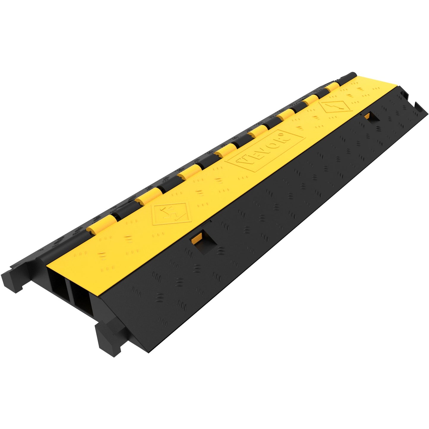 4er-Pack Gummi-Kabelschutzrampe, 2-Kanal, strapazierfähig, 66.000 lbs Tragkraft, Kabelschutzrampe, Speed Skin, Auffahrtsschlauch, Kabelrampen-Schutzabdeckung
