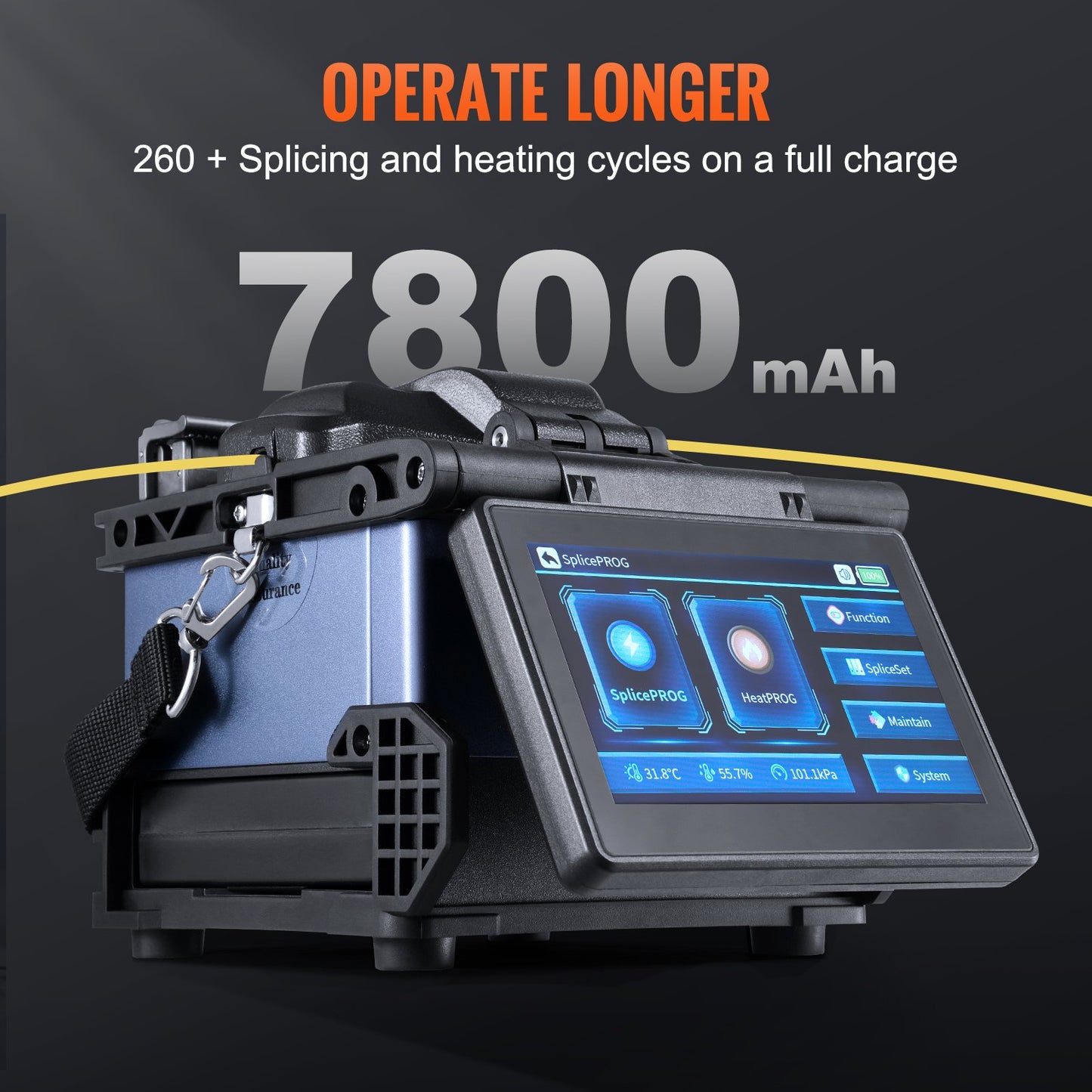 Fiber Fusion Splicer 6 Motors Core Adjustment with 6s Splicing 13s Heating