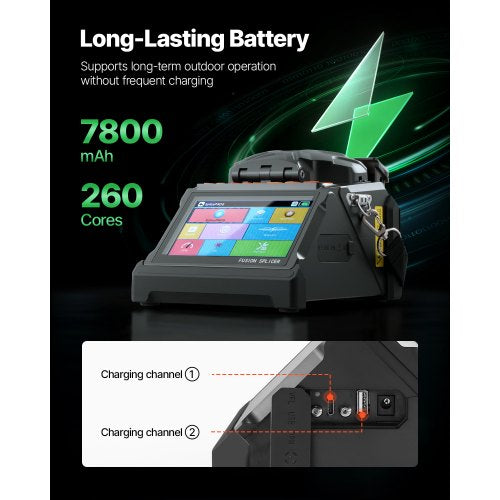 Fiber Fusion Splicer 6 Motoren Kern- und Manteleinstellung 5" LCD-Bildschirm