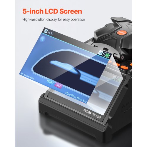 Fiber Fusion Splicer 6 Motoren Kern- und Manteleinstellung 5" LCD-Bildschirm