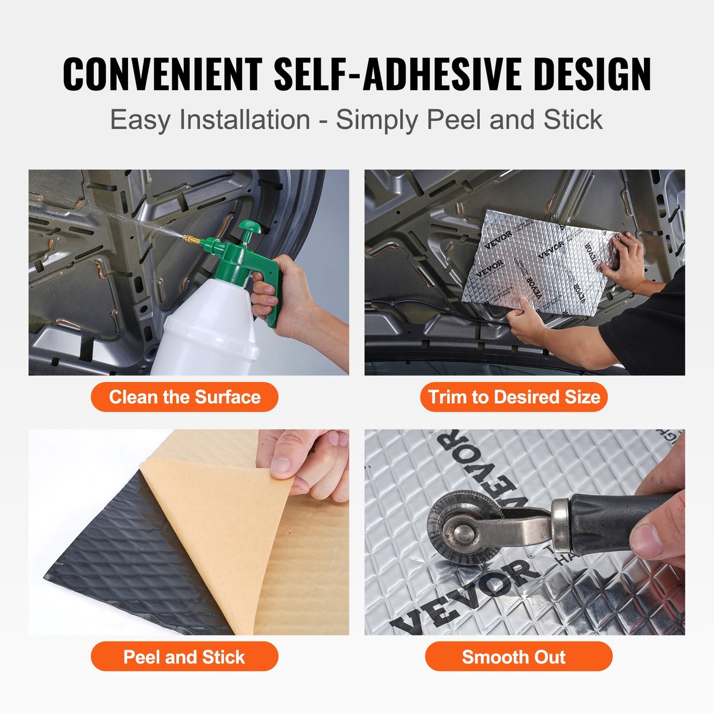 Car soundproofing mat, 500 mil 4.8 sq m car soundproofing material, butyl car muffler, sound insulation and vibration damping material for car