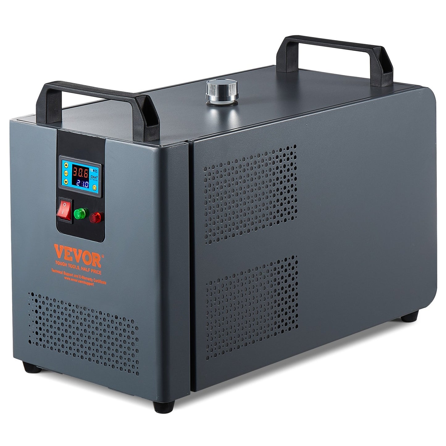 Industrial Water Chiller Laser Chiller Kylsystem med inbyggd kompressor 12L vattentankkapacitet, 7,2L/min Max.flödeshastighet, 200W Kylkapacitet för CO2-lasergraveringsmaskinkylmaskin