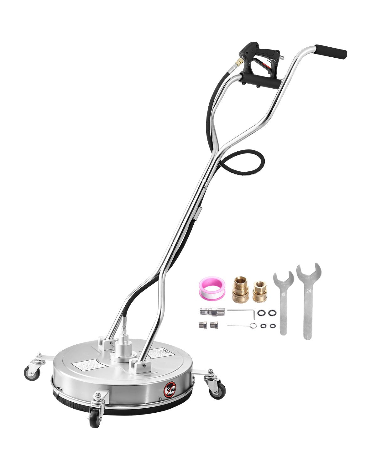 20" Hochdruckreiniger, Oberflächenreinigung, 4 Räder, Doppelgriffe, 4000 Max PSI