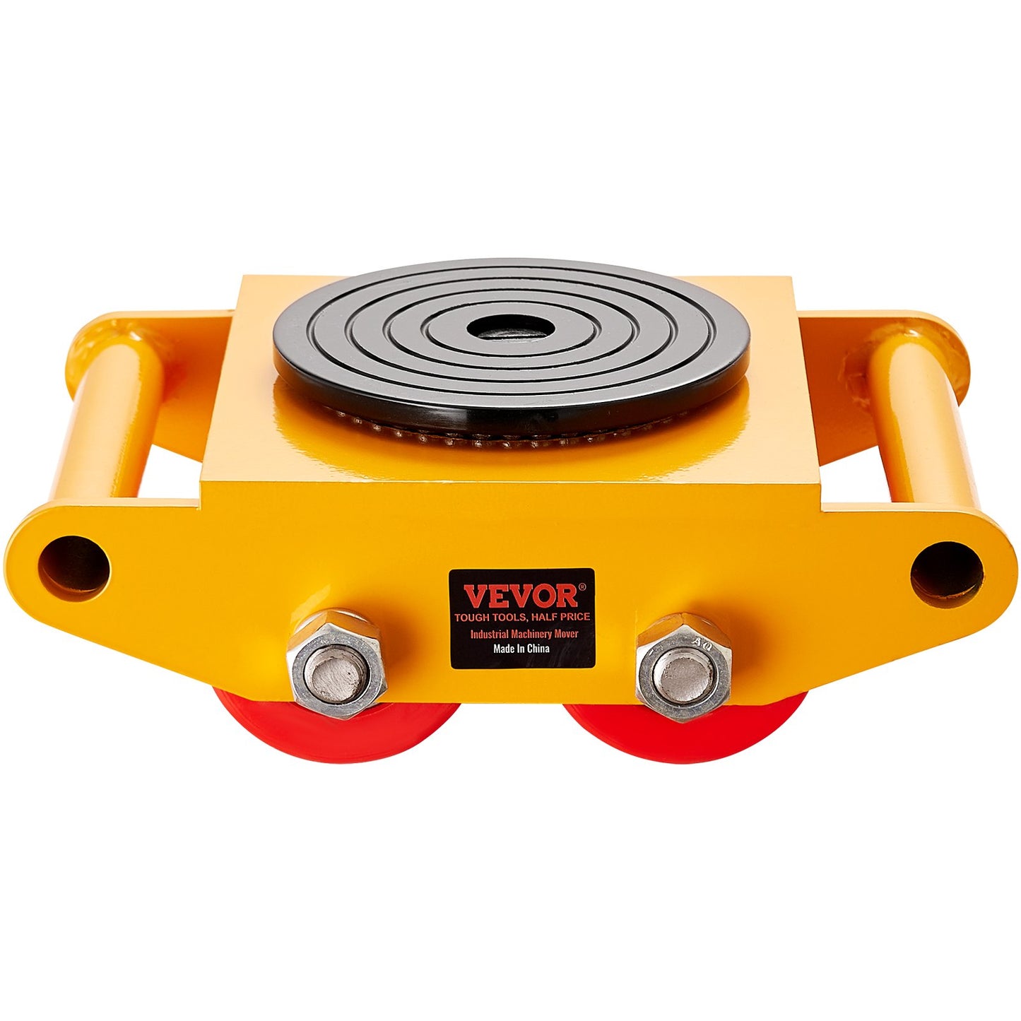 Machinery Skate Dolly, 13 200 LBS/6T Industrial Machinery Mover, Heavy Duty Carbon Steel Machinery Moving Skate med 4 PU-hjul och 360° roterande halkskydd för lager, verkstad, fabrik