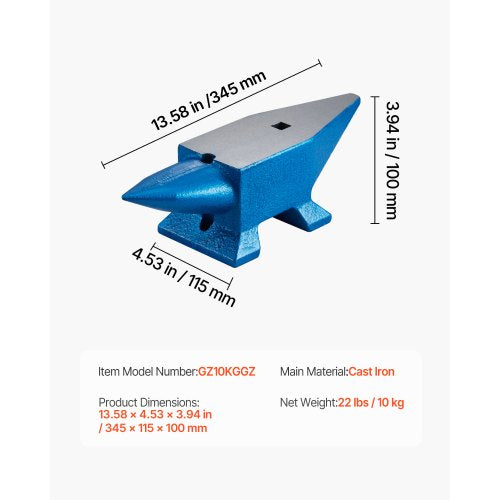 Enkelhornsstäd 22lbs stålstäd smed till salu smide stålverktyg med runt och fyrkantigt hål och utrustningsstäd robust smed juvelerare hållbart och robust metallsmedverktyg | EU