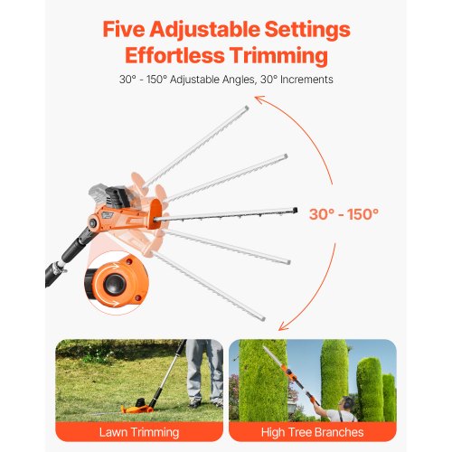 Retractable Cordless Electric Hedge Trimmer 20V 1200RMP with 20 inch Blade | EU