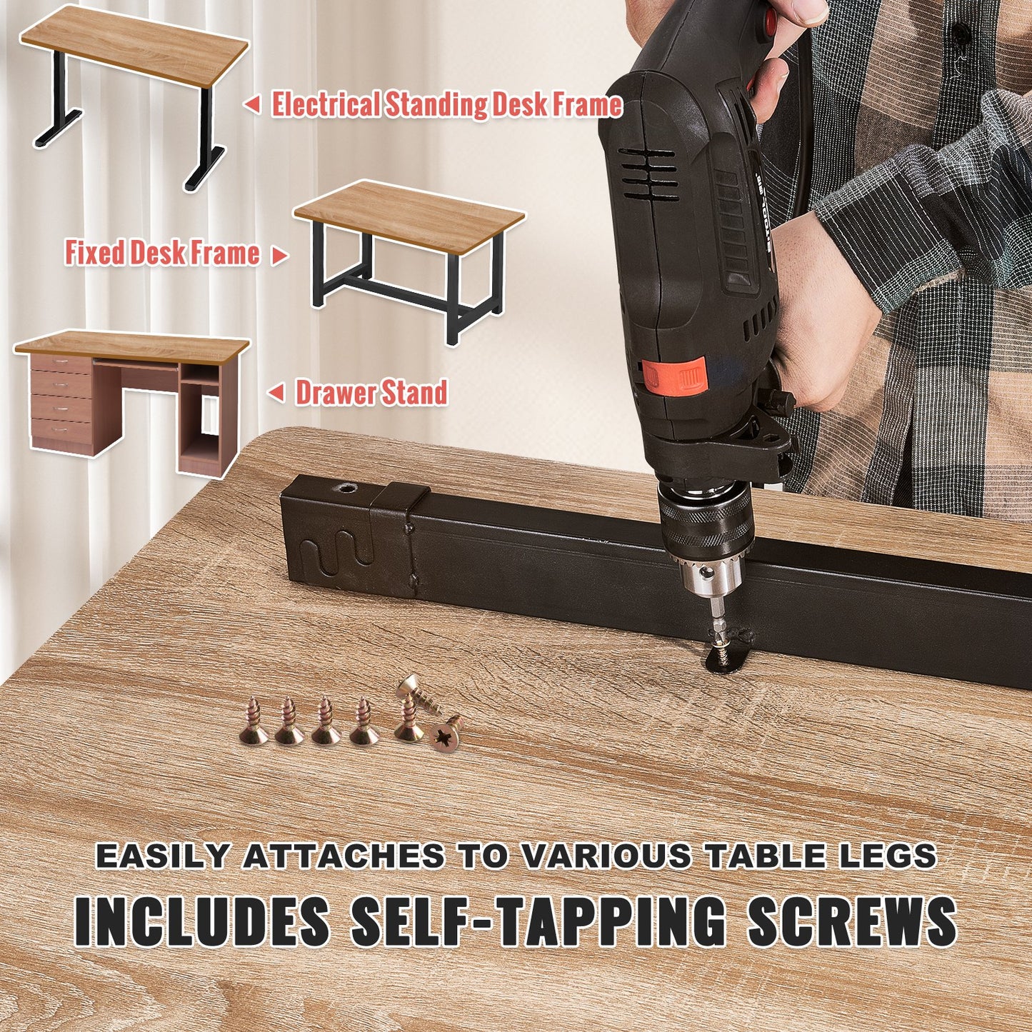 Table Top, 55" x 27.6" x 1", 220.5 lbs Load Capacity, Universal One-Piece Particle Board for Height Adjustable Electric Standing Desk Frame, Rectangular Countertop for Home and Office Table