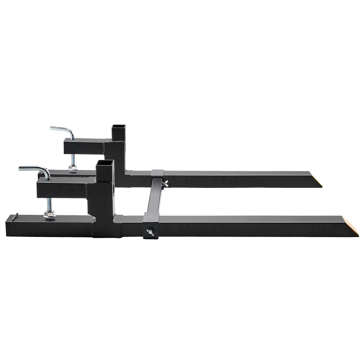 Pallet Forks, 2000 lbs Clamp On Pallet Forks, 43" Overall Length Tractor Bucket Forks with Adjustable Stabilizer Bar, Heavy Duty Pallet Forks for Tractor Attachments, Corded Steering, Load Bucket