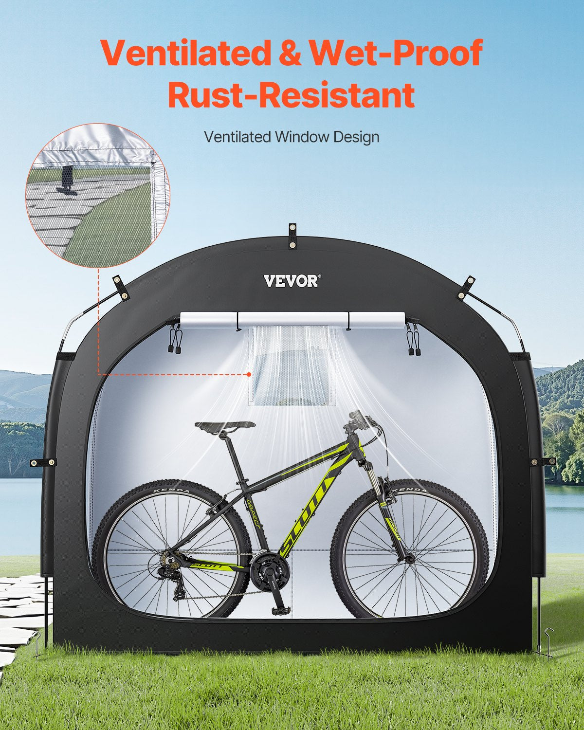 Outdoor bike storage tent Spacious waterproof bike tent for 3 to 4 bikes