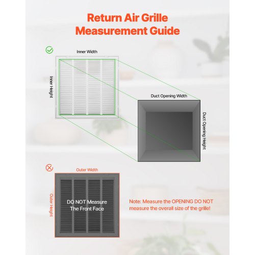 return air filter grid fits B20 x H20 in duct opening air valve cover | EU