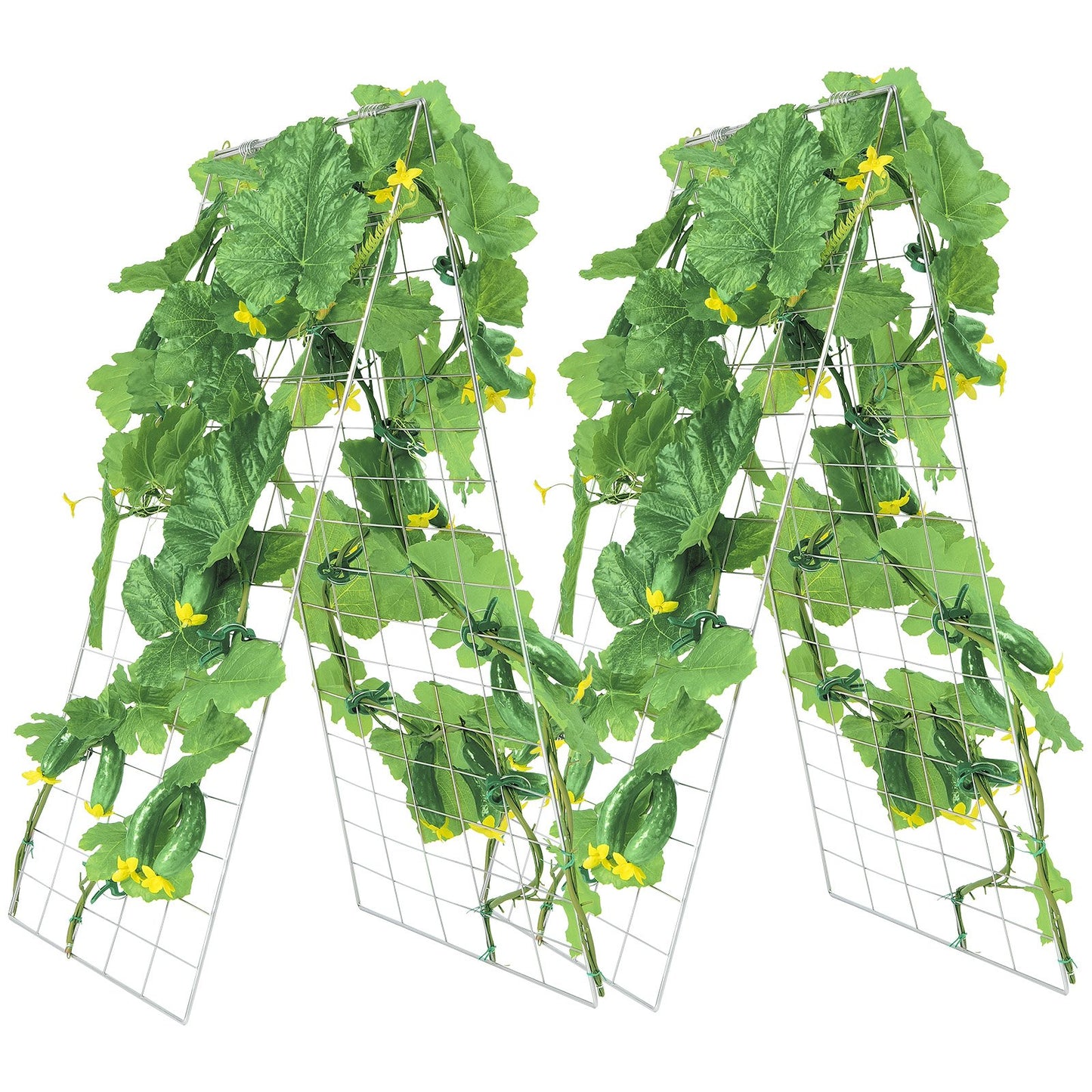 A-Frame Cucumber Trellis 35" x 55" Collapsible Metal Garden Trellis